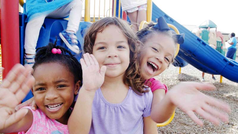 playing on playground