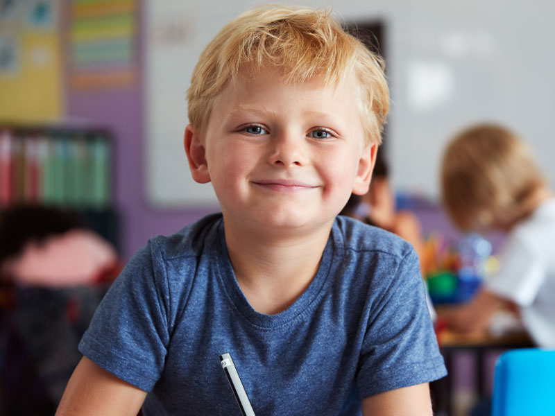 boy in classroom