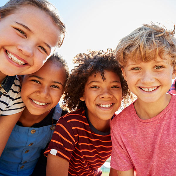 group of children smiling