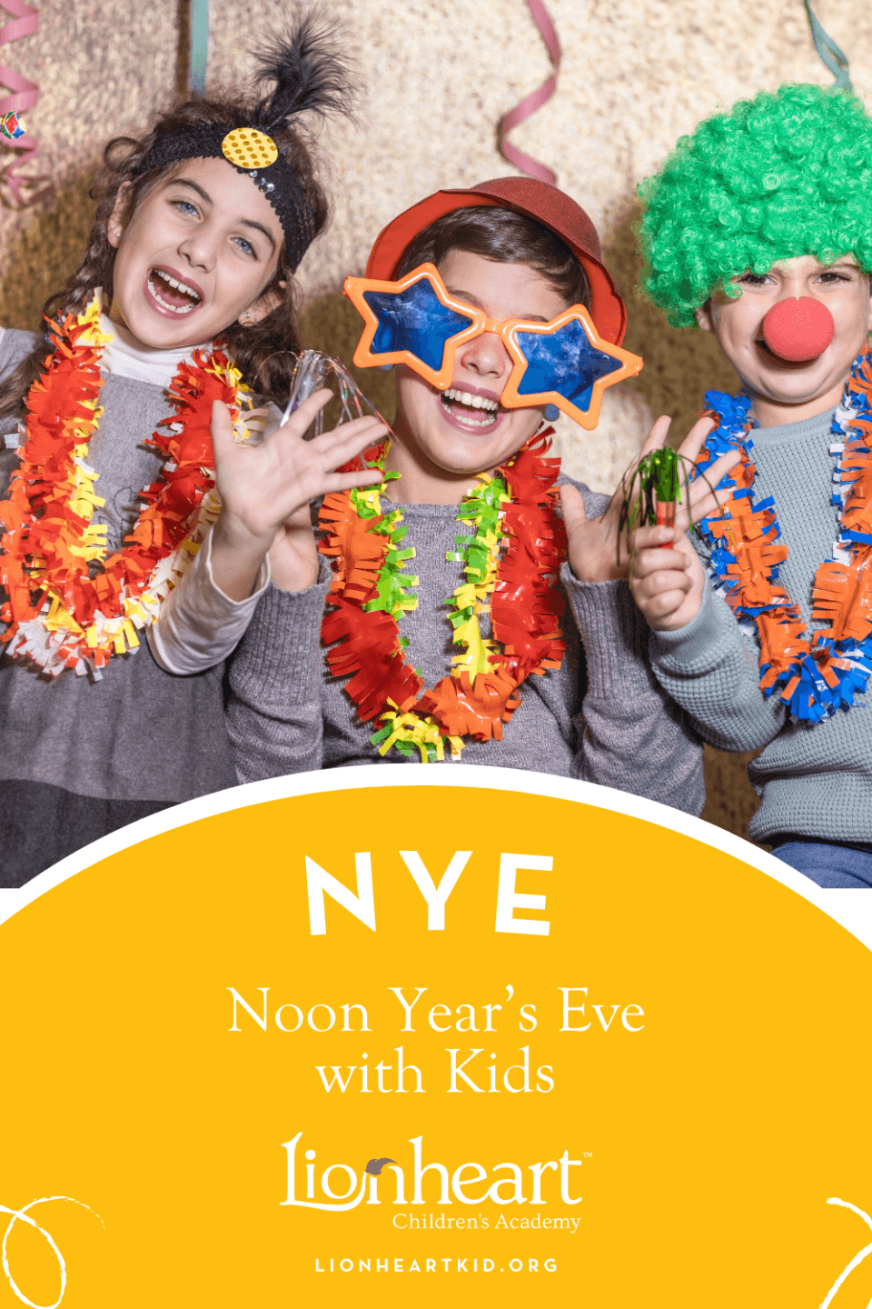 Kids celebrating New Year's Eve