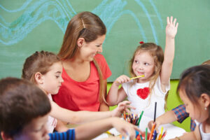 Children doing crafts 